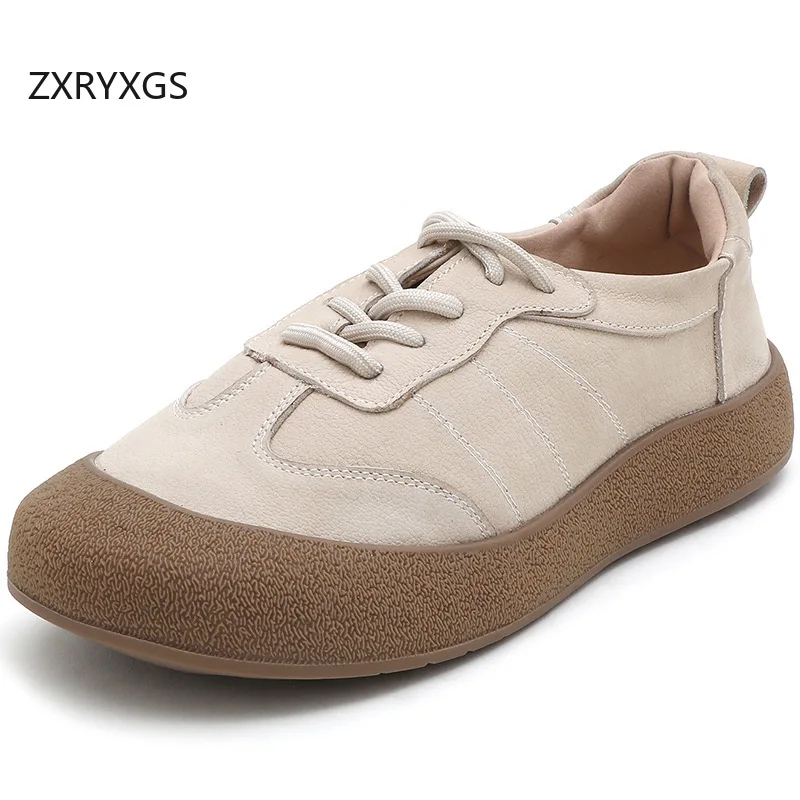 zxryxgs-2025-top-cowhide-classic-retro-lace-up-round-toe-women-real-leather-sneakers-large-size-shoes-woman-flats-trendy-shoes