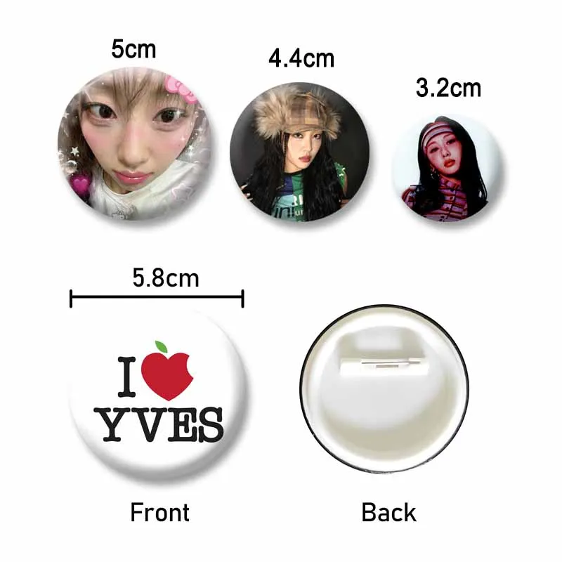 Singer YVES-cubierta de álbum, alfileres esmaltados, bonito broche redondo Yyxy, insignia para mochila, accesorios de ropa, joyería para seguidores, regalos de recuerdo