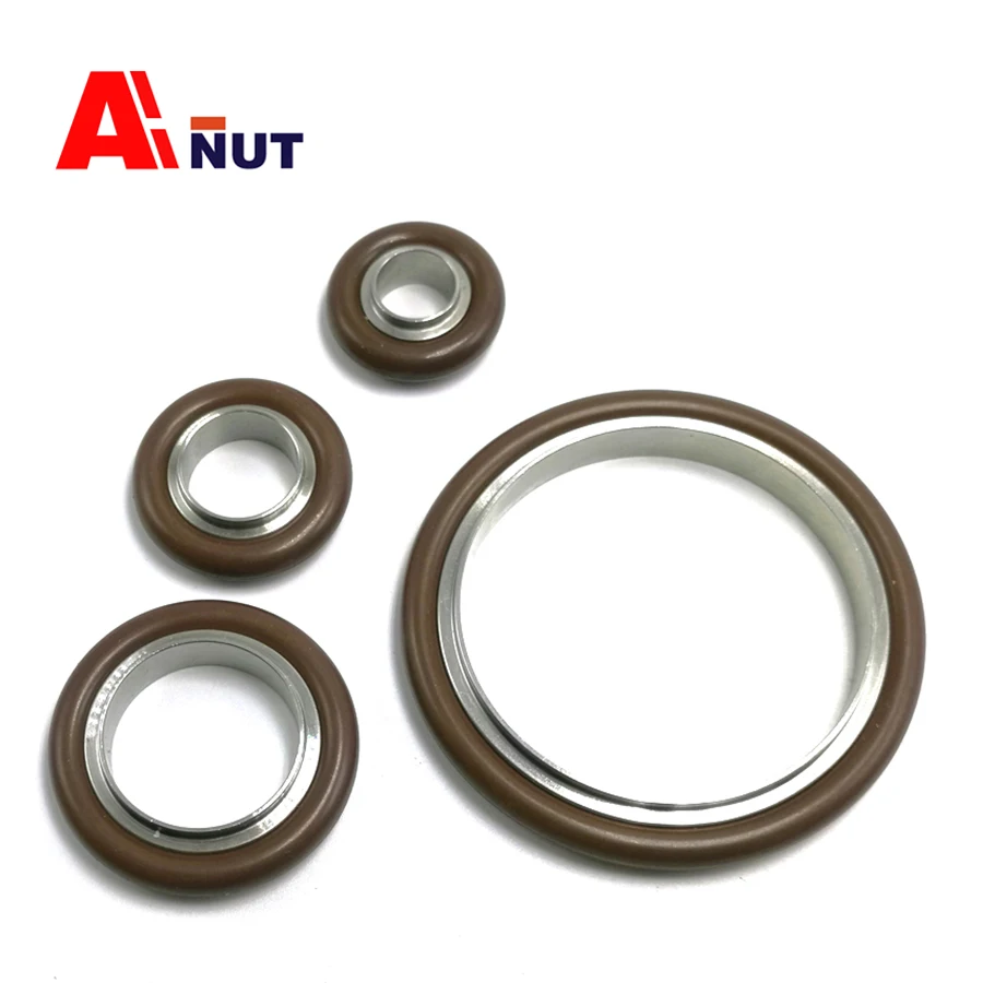 Vacuum Fluorine Center Ring With O’Ring , 304/316 Stainless Steel KF10-KF500  Fittings ,L003