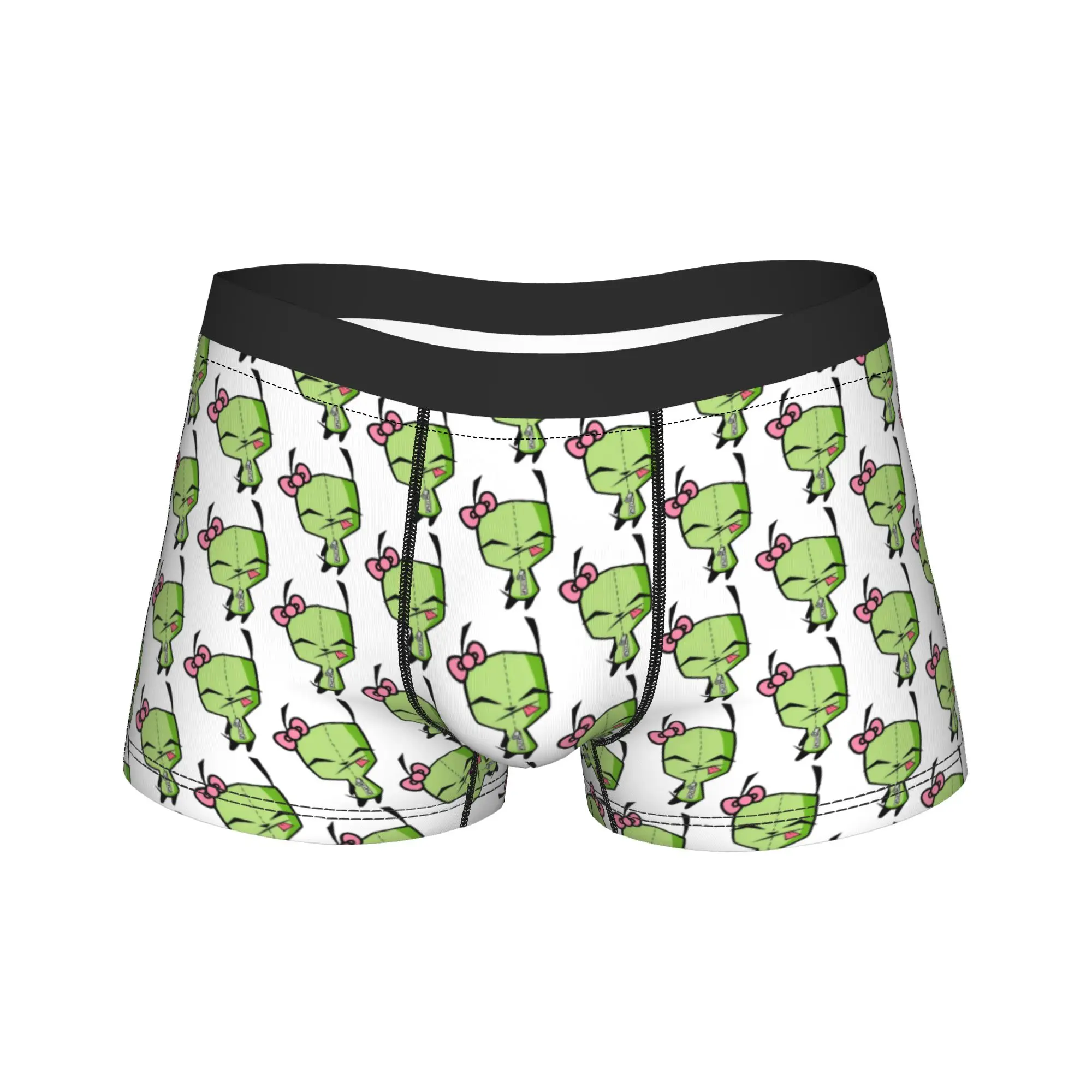 

Men's Invader Zim Cute Gir Bow Underwear Funny Boxer Briefs Shorts Panties Male Breathable Underpants Plus Size