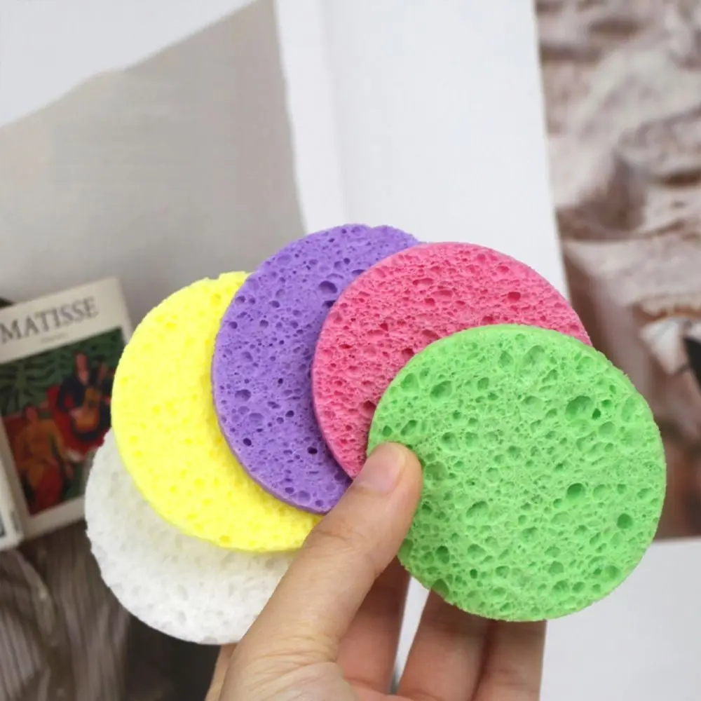 

Cosmetic Puff Facial Washing Sponge Wood Pulp Exfoliator Face Cleaning Sponge Pad Wood Pulp Sponge Massage Brush Cleansing Tool