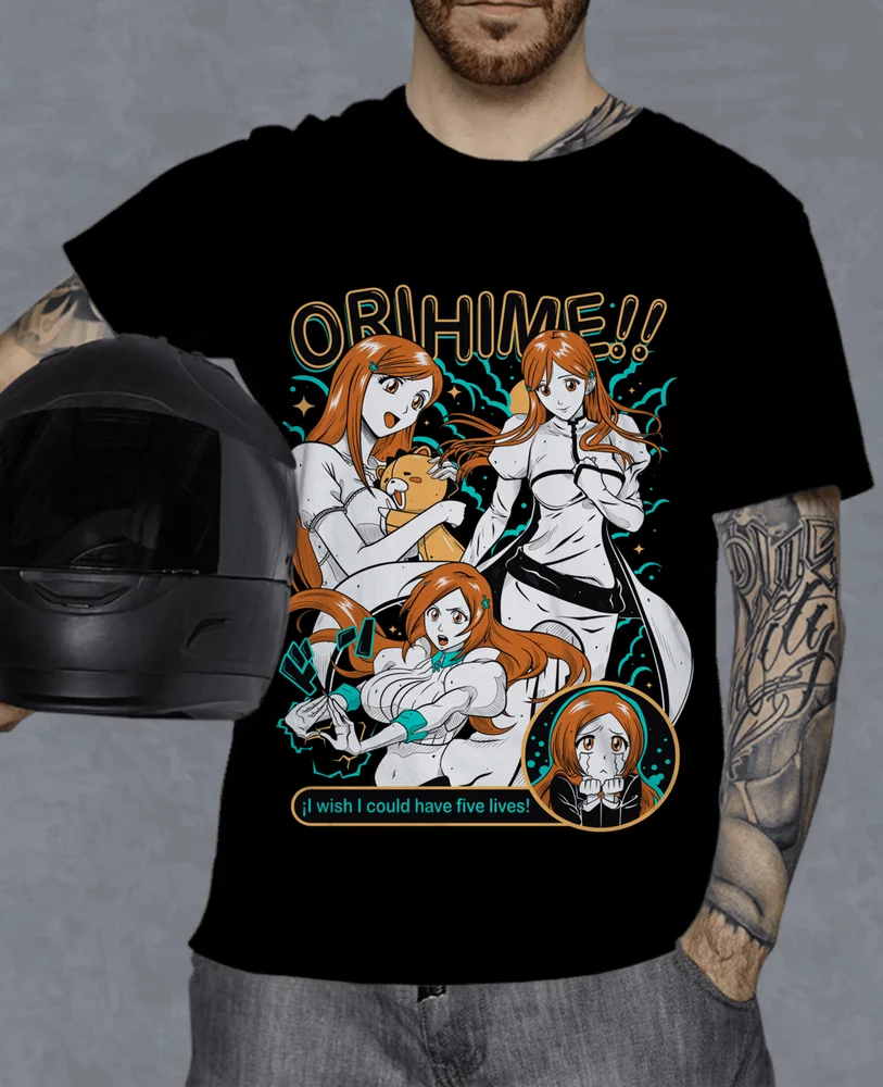 Orihime Inoue T-Shirt Zaraki Kenpachi Bleach Anime Ichigo Aizen Shirt gift