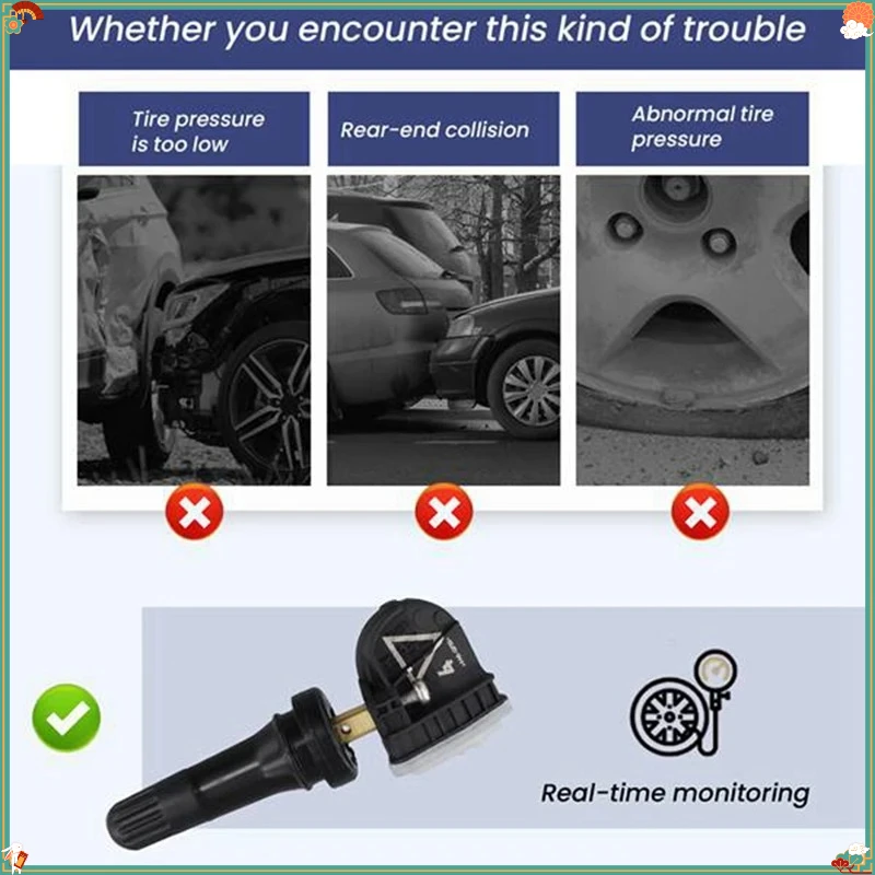 4PCS 13544442 Tire Pressure Sensor Monitoring System TPMS 433Mhz For GM Buick Chevrolet Cadillac CT6 Opel-N23R