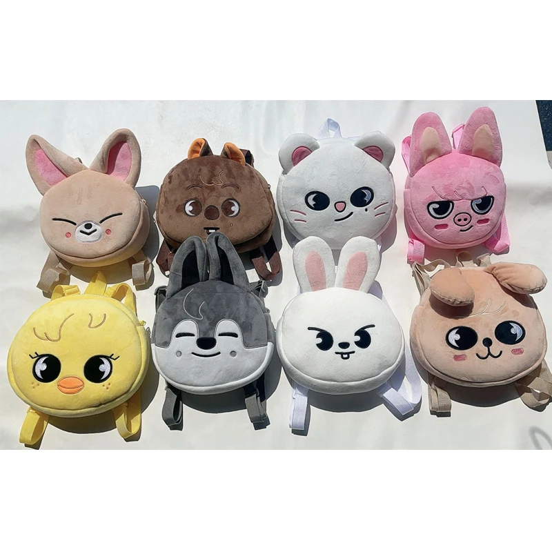 SKZOO Kpop Stay Rugzak Pluche Tas Kpop Rugzak Wolf Konijn Knorretje Bunny Cartoon Mini Rugzak Kip Fan Gift
