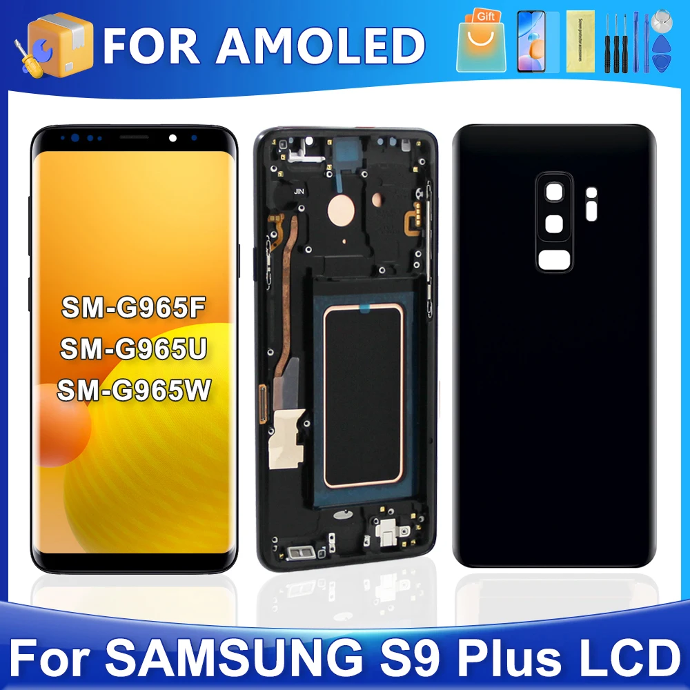 S9 Plus For Samsung For AMOLED S9+ G965F G965U G965W G9650 G965U1 LCD Display Touch Screen Digitizer Assembly Replacement