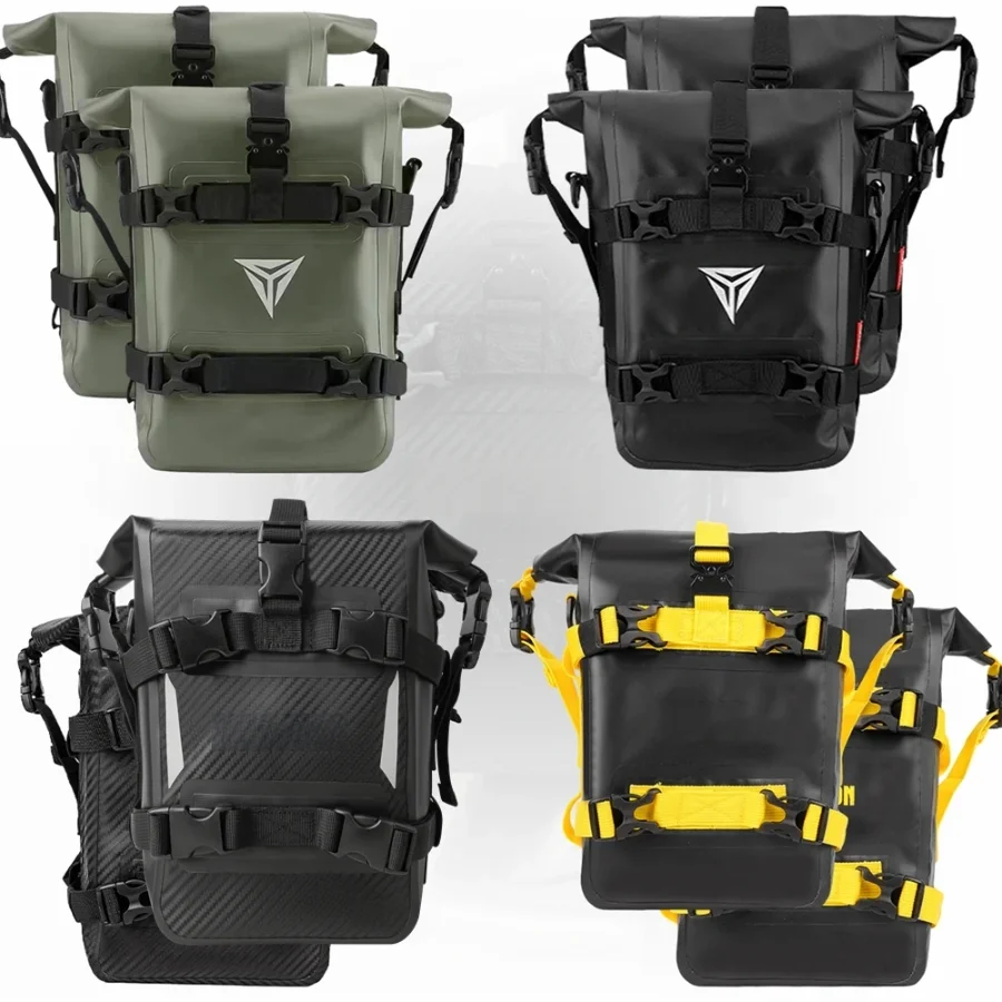 2PCS Motorcycle Bumpers Bag Waterproof 5L-8L Motorcycle Side Frame Bag Motorcycle Crash Bar Bag Universal Tools Storage Bag