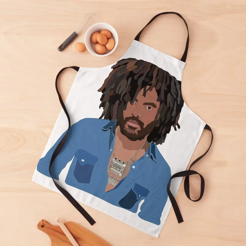 

Lenny Kravitz Apron for kitchen useful household woman christmas kitchen cloths Restaurant Kitchen Equipment Apron