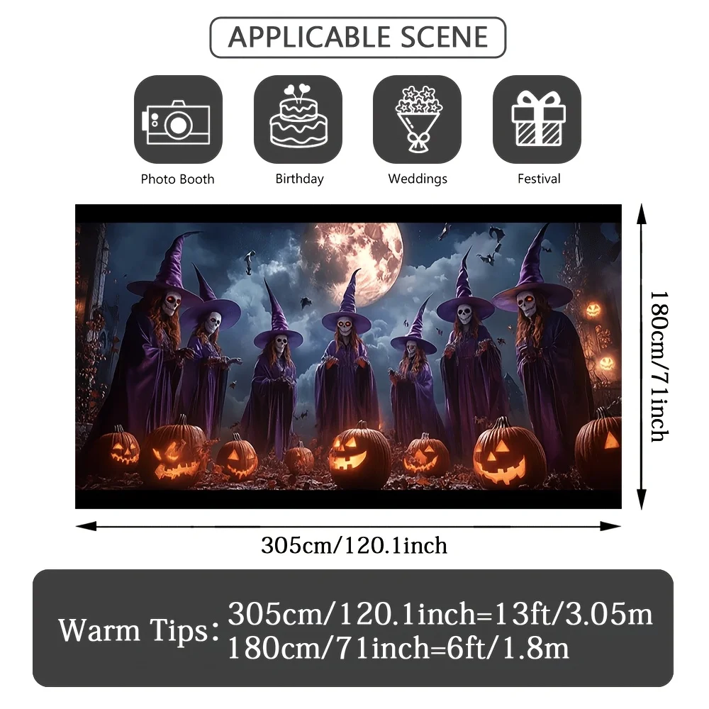 2D Flag, 1 piece of Halloween witch fantasy art printed garage flag - vivid 2D flat printing