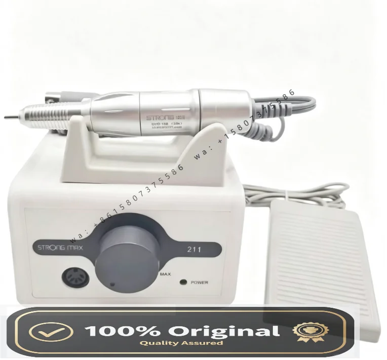 65W Nail Drill Strong 211 Manicure Machine Pedicure Tool 45K STRONG 210 102L 120II H37L1  Handpiece Nail File Equipment