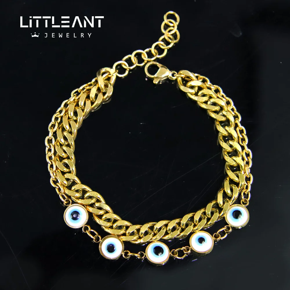 التركية القوطية الشر سوار بحليات العين الزرقاء دبي الفولاذ المقاوم للصدأ الهيب هوب الكوبية سلاسل سحرية الإيطالية النساء الرجال خمر مجوهرات الحفلات