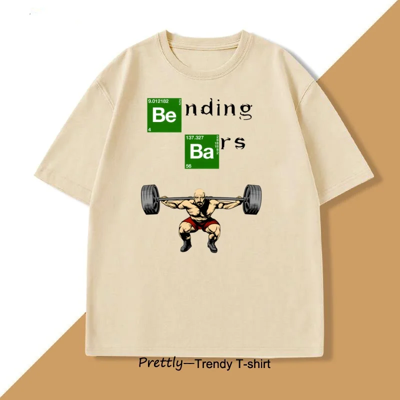 كسر سيئة والتر وايت رياضة اللياقة البدنية تي شيرت عادية القطن قصير الأكمام رفع الأثقال التي شيرت Harajuku القطن قصير الأكمام تيز
