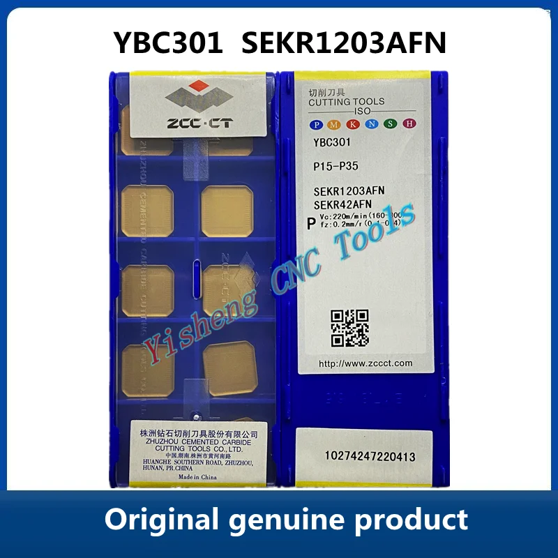 

ZCC CT YBC301 SEKR1203AFN YBG202 Milling Cutter Inserts CNC cutting tools carbide inserts cutters blade