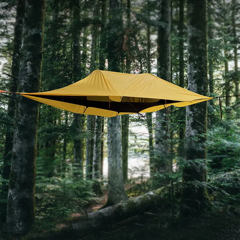 Air hammock Outdoor anti-rollover multi-person attractions Homestay overnight off-ground tent Mosquito-proof rainstorm shade