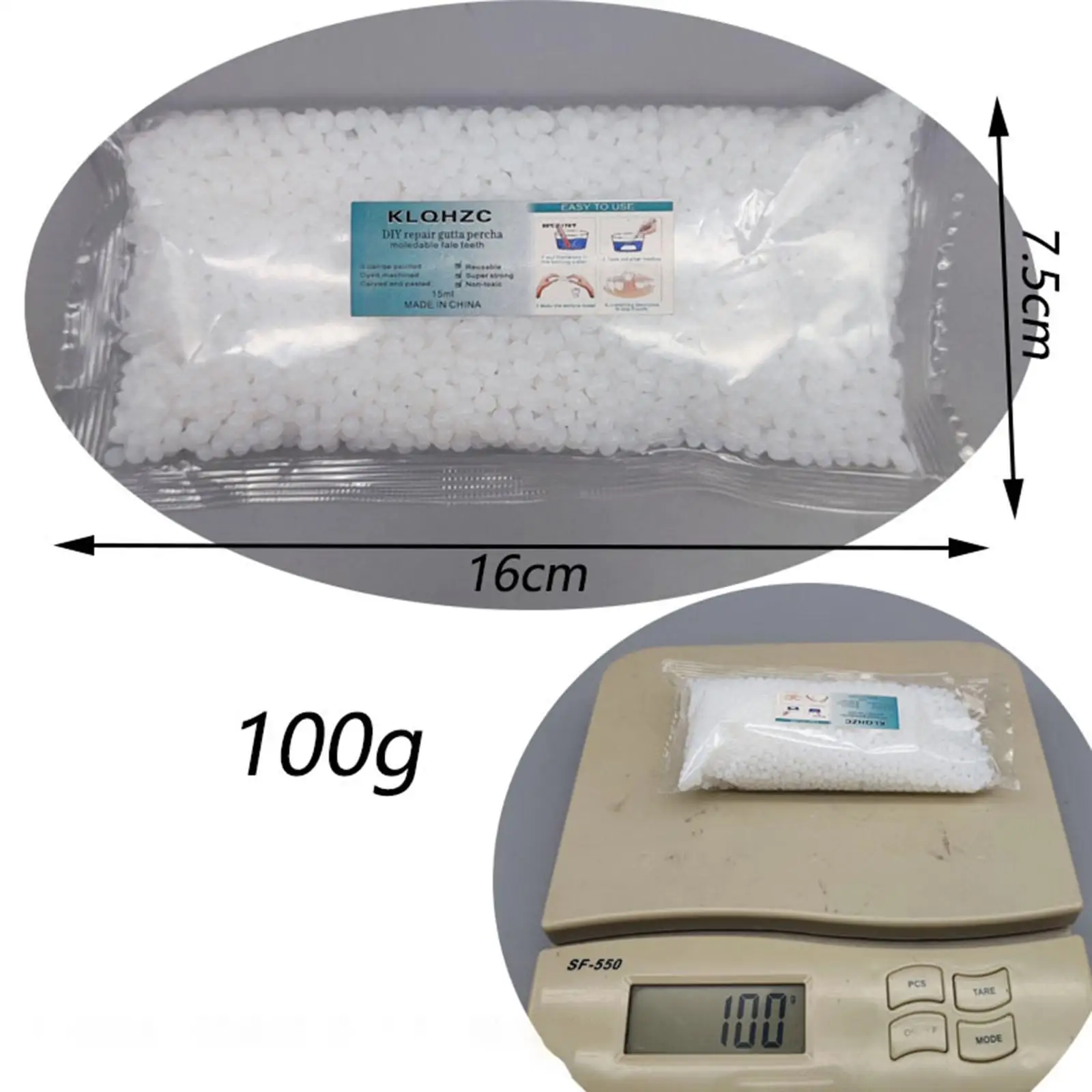 Temporary Tooth Repair Kit 100G Confident Smile Tooth Filling Material Moldable False Replacement Kit Safe