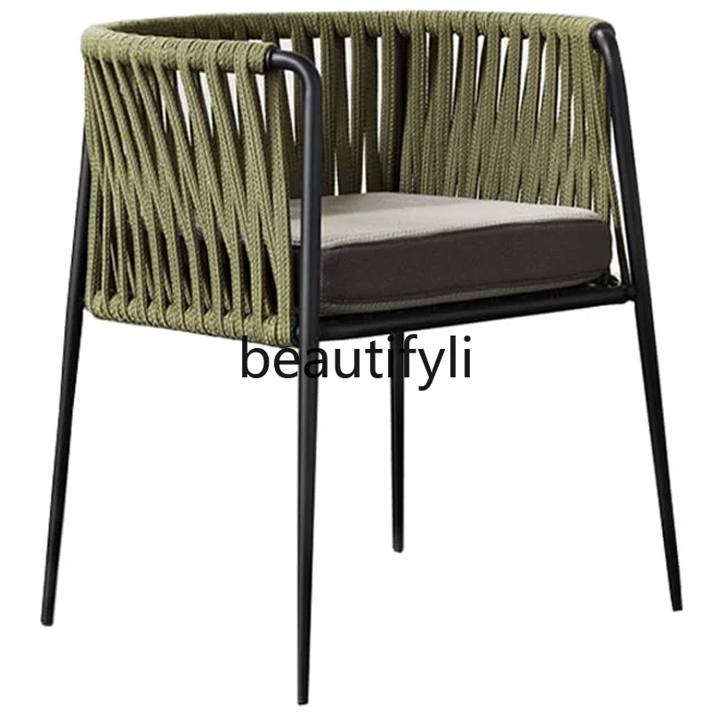 Outdoor table creative small table and chairs three-piece coffee table modern simple rattan chair