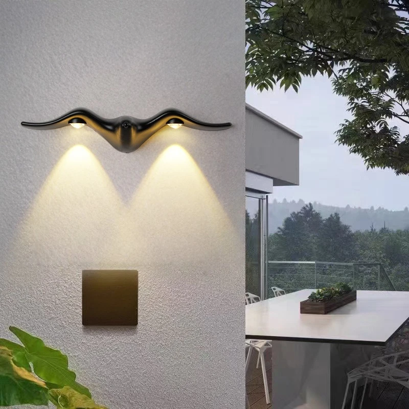 Modern Creative Waterproof Wall Lamps Seagull Design LED Wall Sconces Restaurant Bedroom Hotel Coffee Shop Embellish Wall Lights