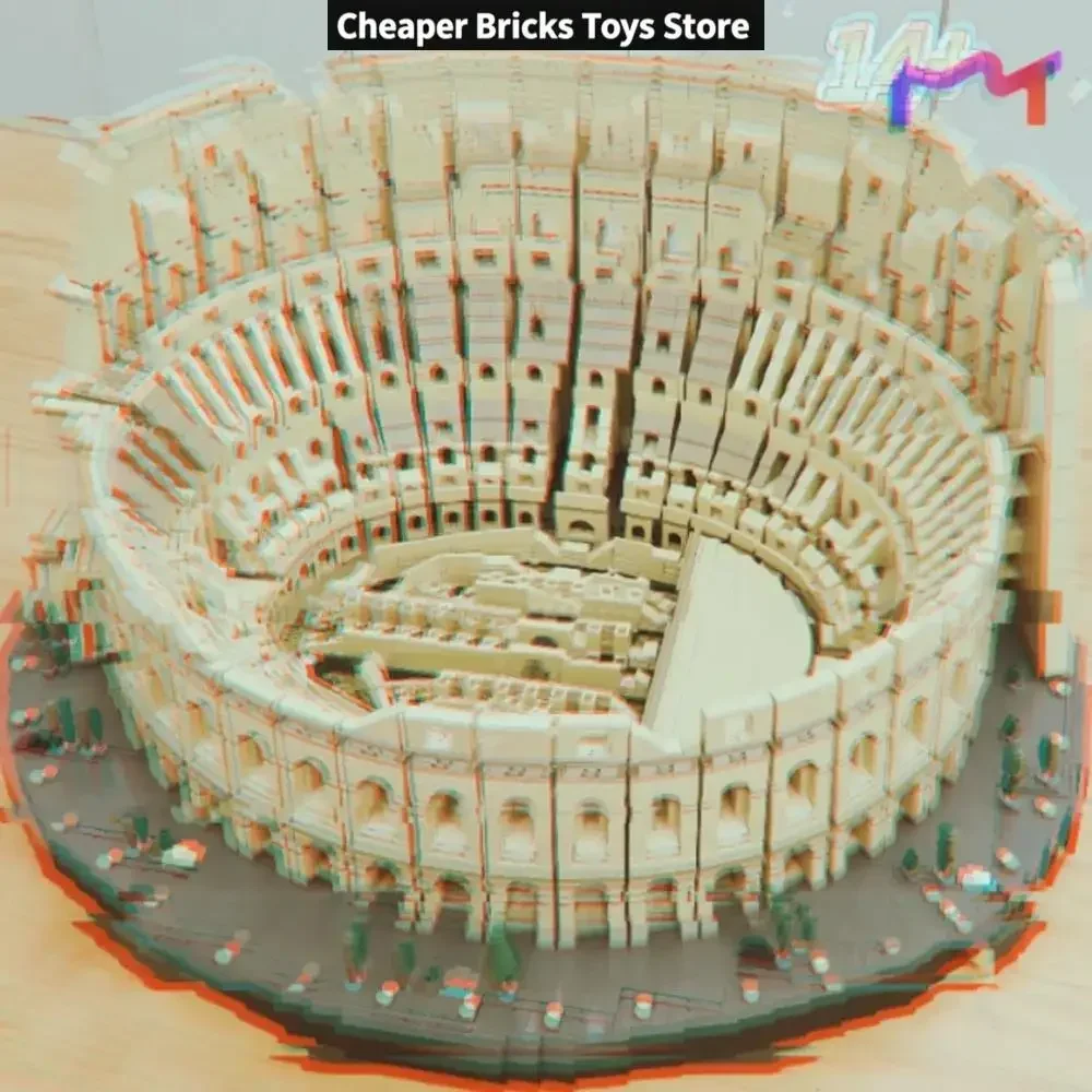 Vintage Roman Large Arena Assembly Toy Set, Historical Landmark Models, Adult Collections, and Home Decoration Gifts
