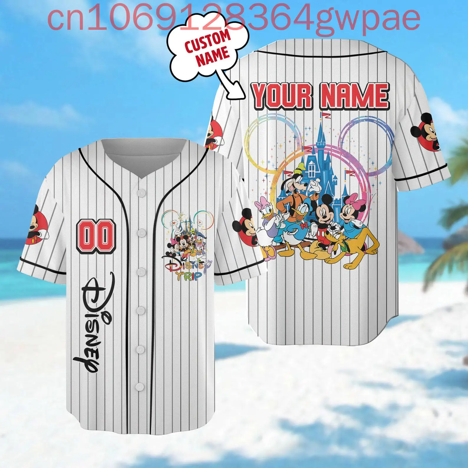 

Бейсбольная майка с 3D принтом Disney Trip, летняя мужская и женская детская повседневная бейсбольная рубашка с короткими рукавами и Микки и Минни с героями мультфильмов