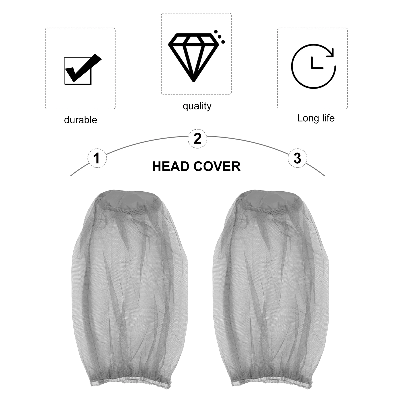 

3Pcs Anti Mosquito Mask 70D Nylon Net Sun Protection Face Cover Outdoor Hat Insect Head Net Gardening Pest Repellent