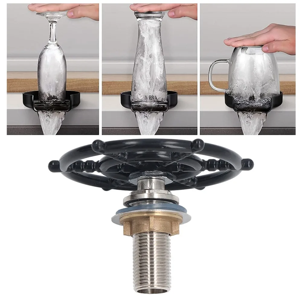 Stainless Steel Cup Washer Automatic Operation Easy Installation Bottle Cleaning Sprayer Faucet Head Attachment High Pressure