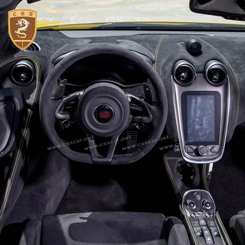 

Dry Carbon Fiber OEM Design Central Control Screen Panel Cover For Mclaren 540C Interior Trim Car Accessories Replacement Parts