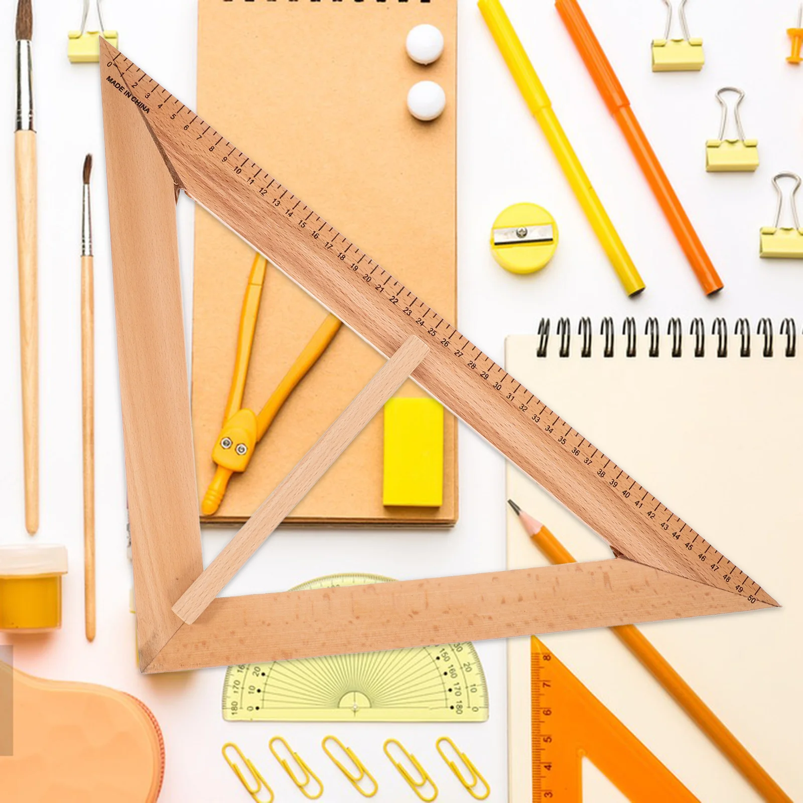 

Multifunctional Geometric Ruler Teaching Triangle Plate Lightweight Portable Precise Measuring Tool for Classrooms and Schools