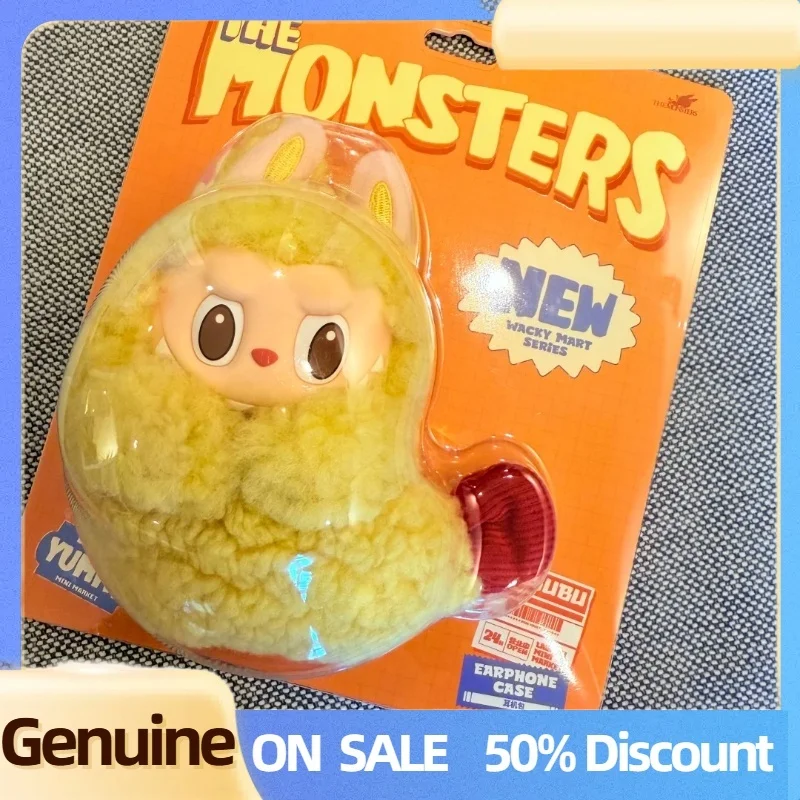 Neue echte Labubu The Monsters Wackymart Serie Labubu Peripherie Kartoffel Kissen Kopfhörer Fall Dekoration Puppe Sammeln Spielzeug Geschenk