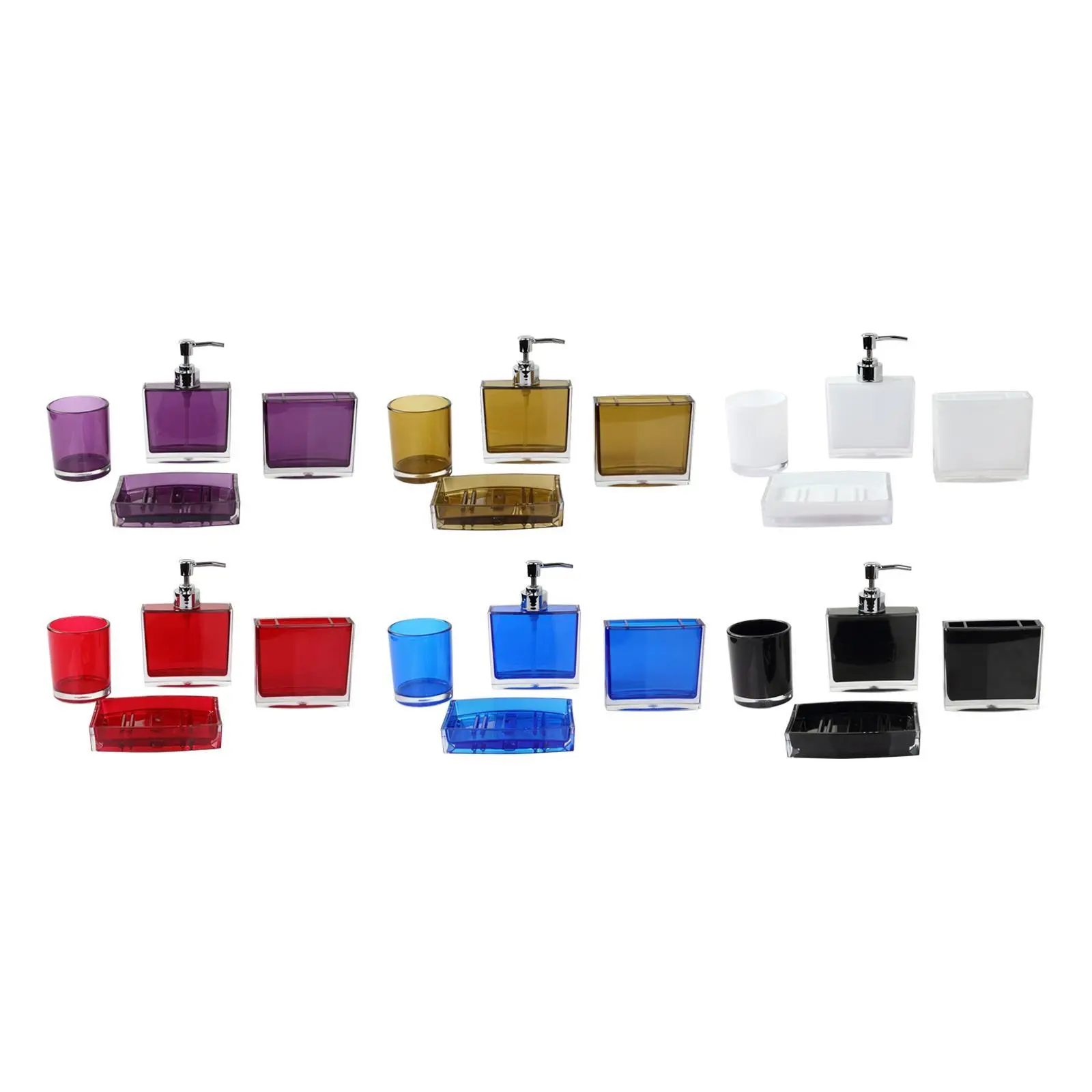 Dispensador de jabón, soporte para cepillo de dientes, decoración de baño, encimera de Hotel, 4 Uds.