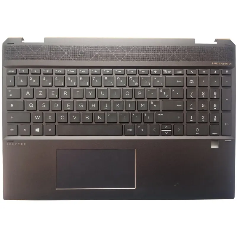 New Laptop French FR/UK Keyboard For HP SPECTRE X360 15-DF TPN-Q213 With Palmrest Upper Cover Backlight Touchpad