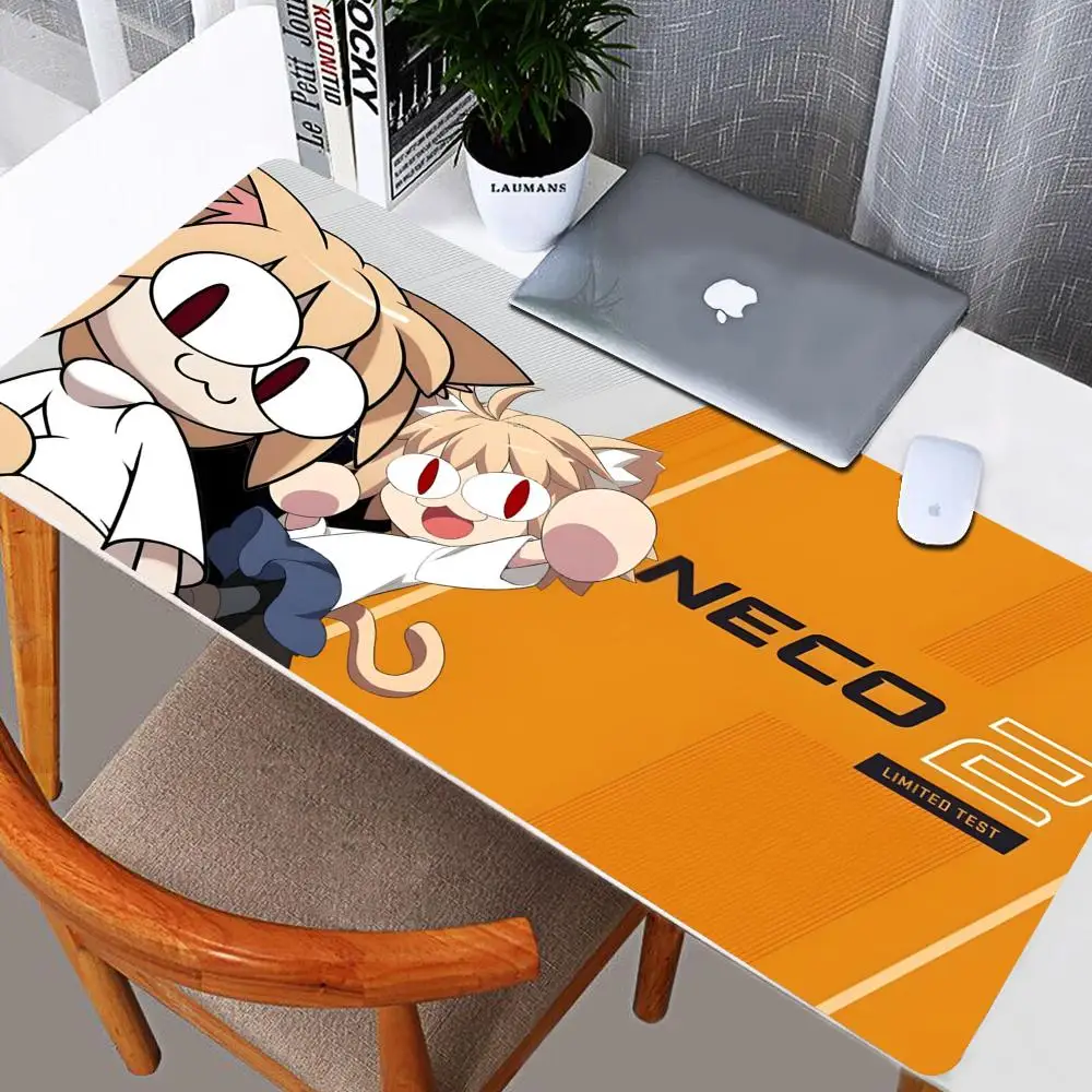 Neco-arc Gamer Cabinet Mouse Pad Anime Gaming Accessories Rubber Keyboard Office Tables Computer Desk Mat Carpet Mousepad