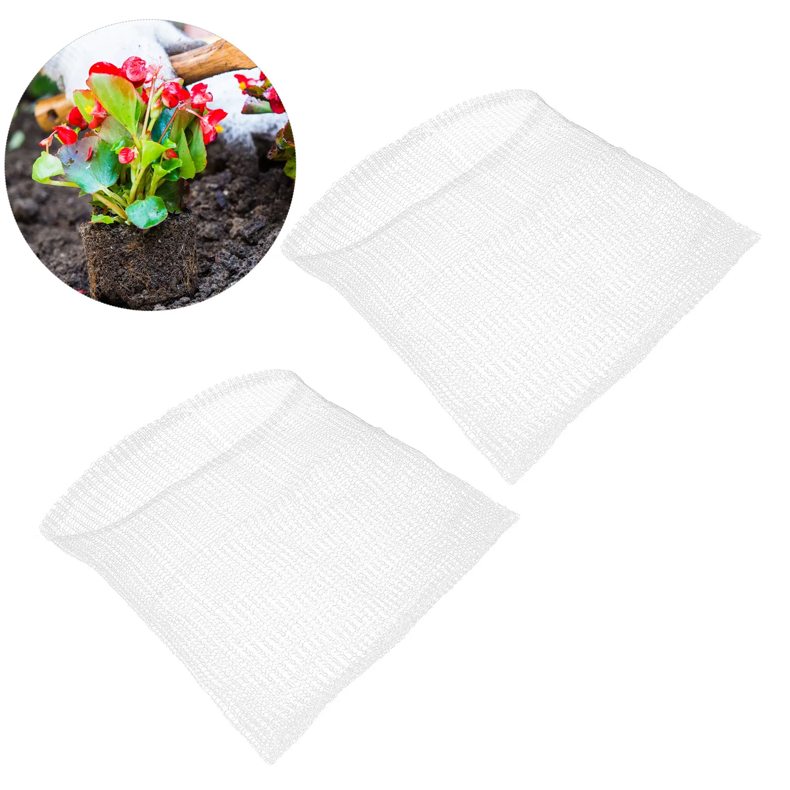 2Pcs Stainless Steel Wire Baskets Flower Root Mesh Protectors Practical Garden Supplies Net Pouches Protective Garden Netting