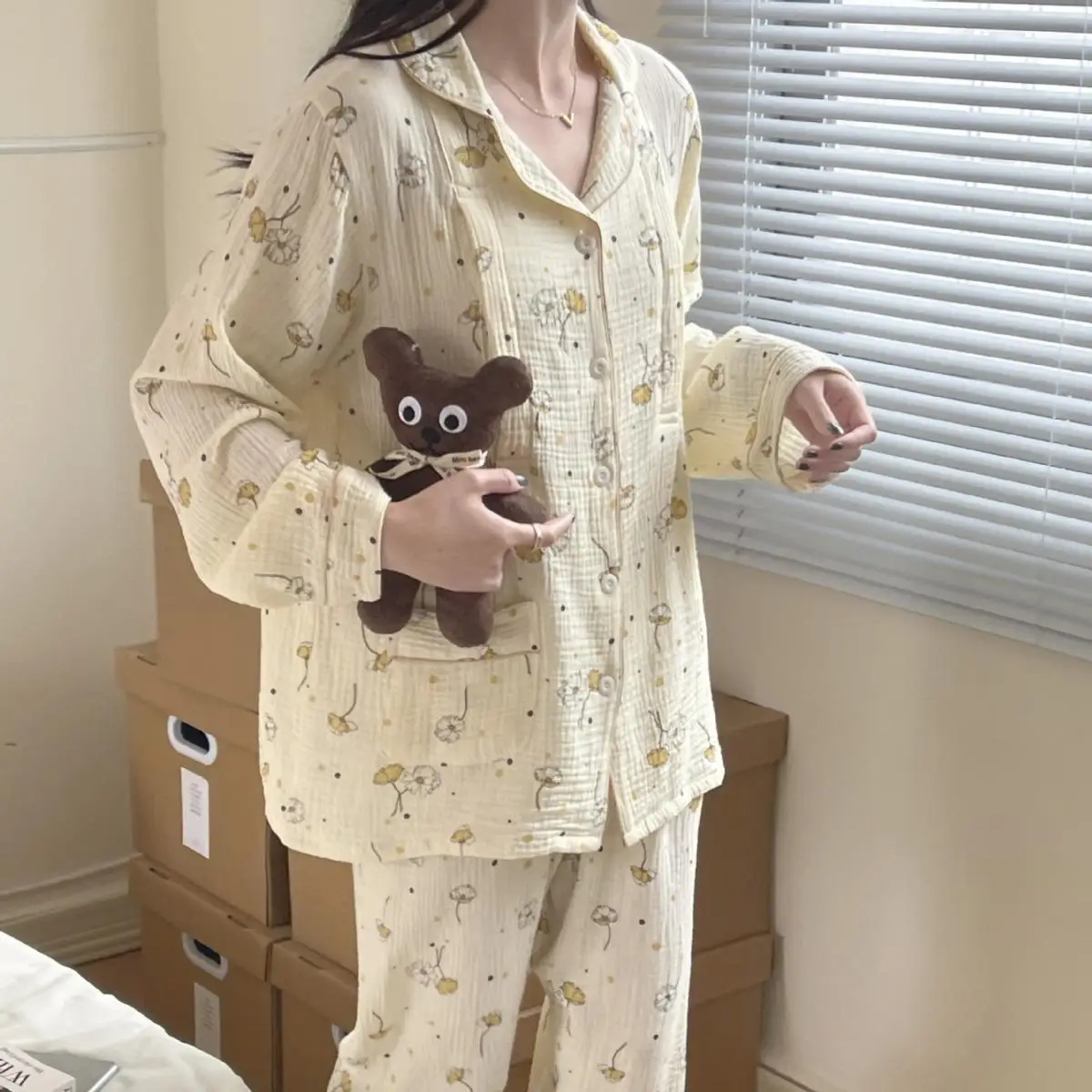 spring-autumn-pregnant-women's-lactation-nightgown-long-sve-long-pants-comfortable-spwear-home-clothes-for-men