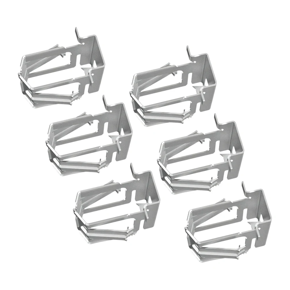 6pcs Stainless Steel C Shaped Solar Panel Clamp Fastener For Photovoltaic Module Quick Installation Grounding Hardware