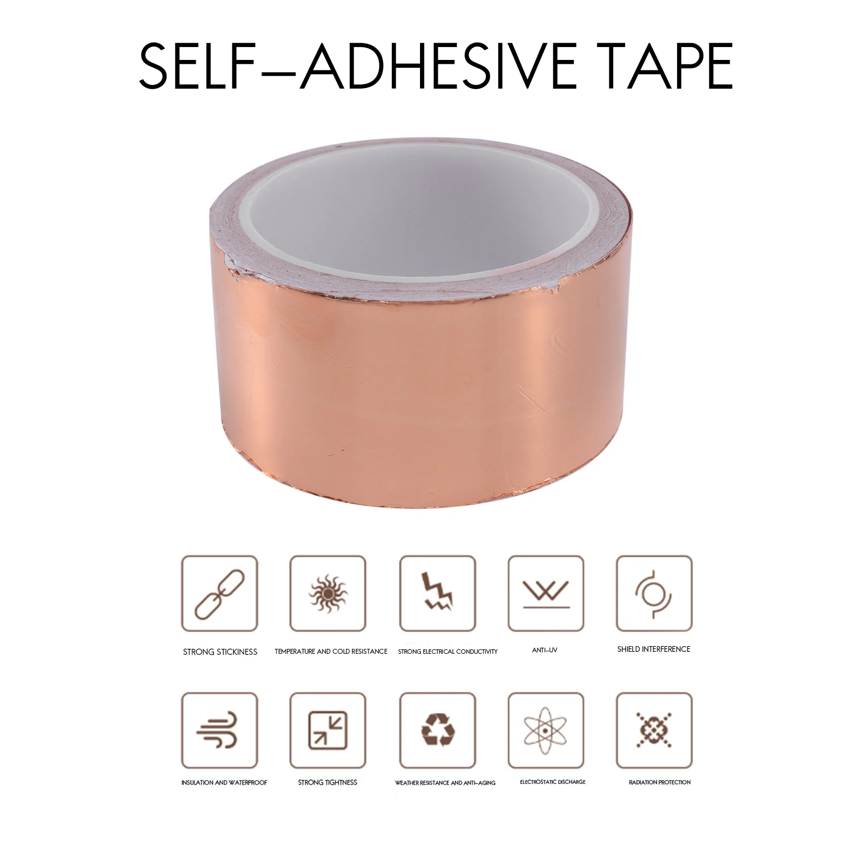 Copper Foil Tape 50mm x 30M for Shielding Conductive Adhesive for Electrical Repairs,Snail Barrier Tape Guitar