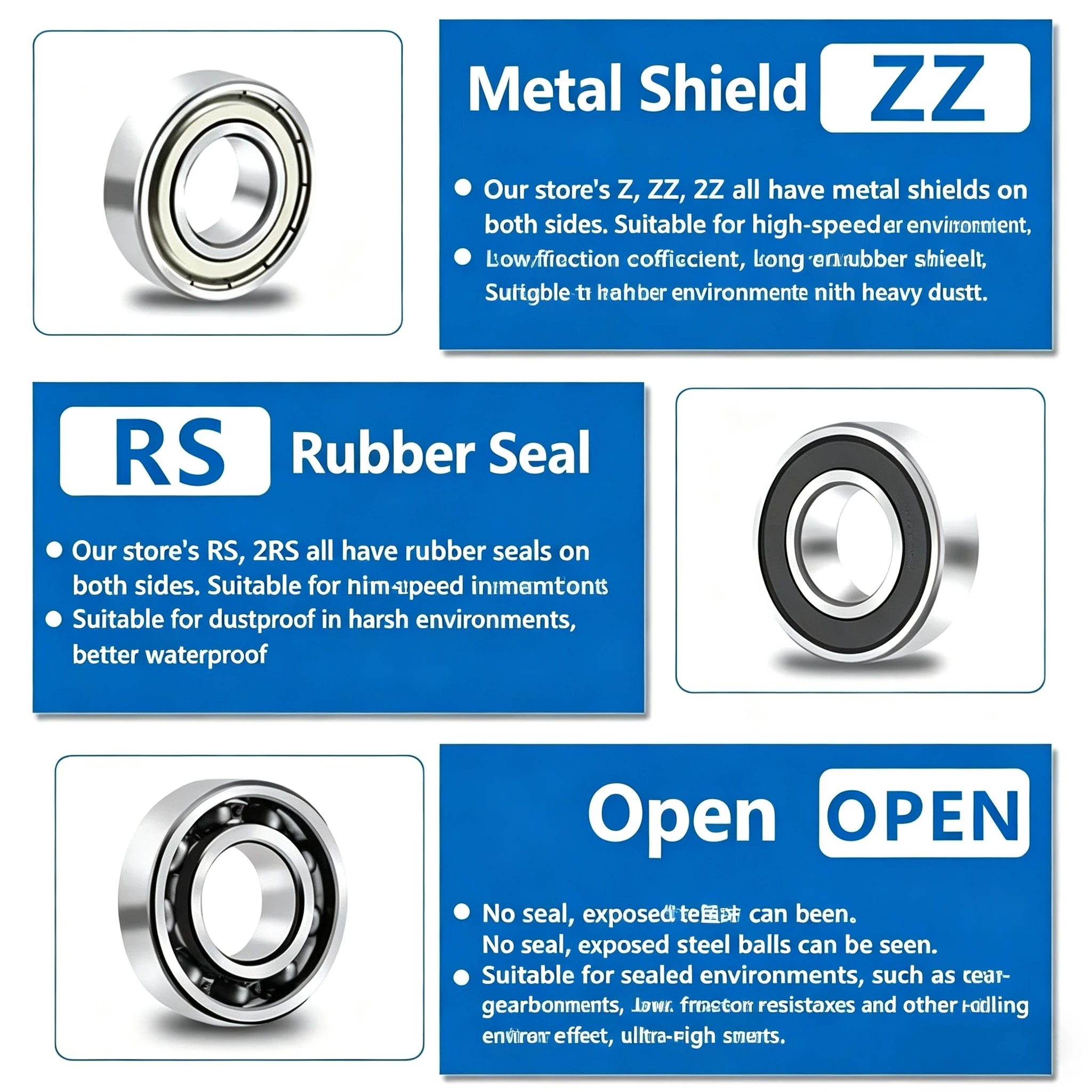 440 stainless steel bearing is rust-proof and corrosion-resistant, model S683 684 685 686 687 688 689ZZ.