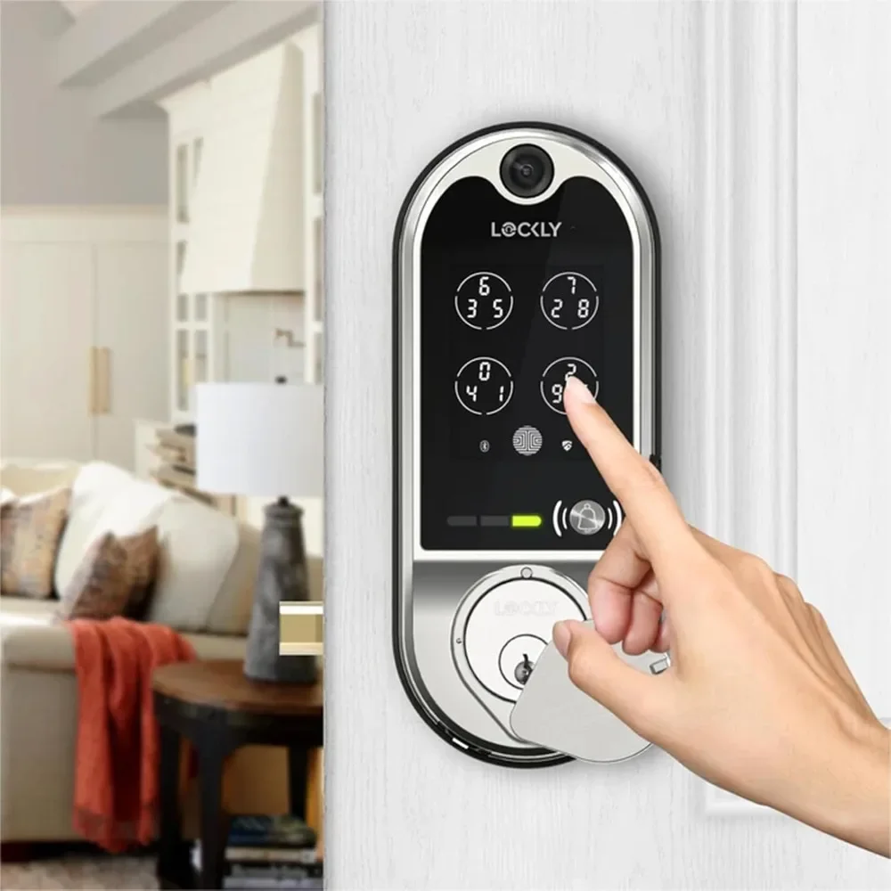 

Vision Smart Lock, HD Video Doorbell Smart Locks for Front Door, Fingerprint Door Lock, Touchscreen Keypad, App Control