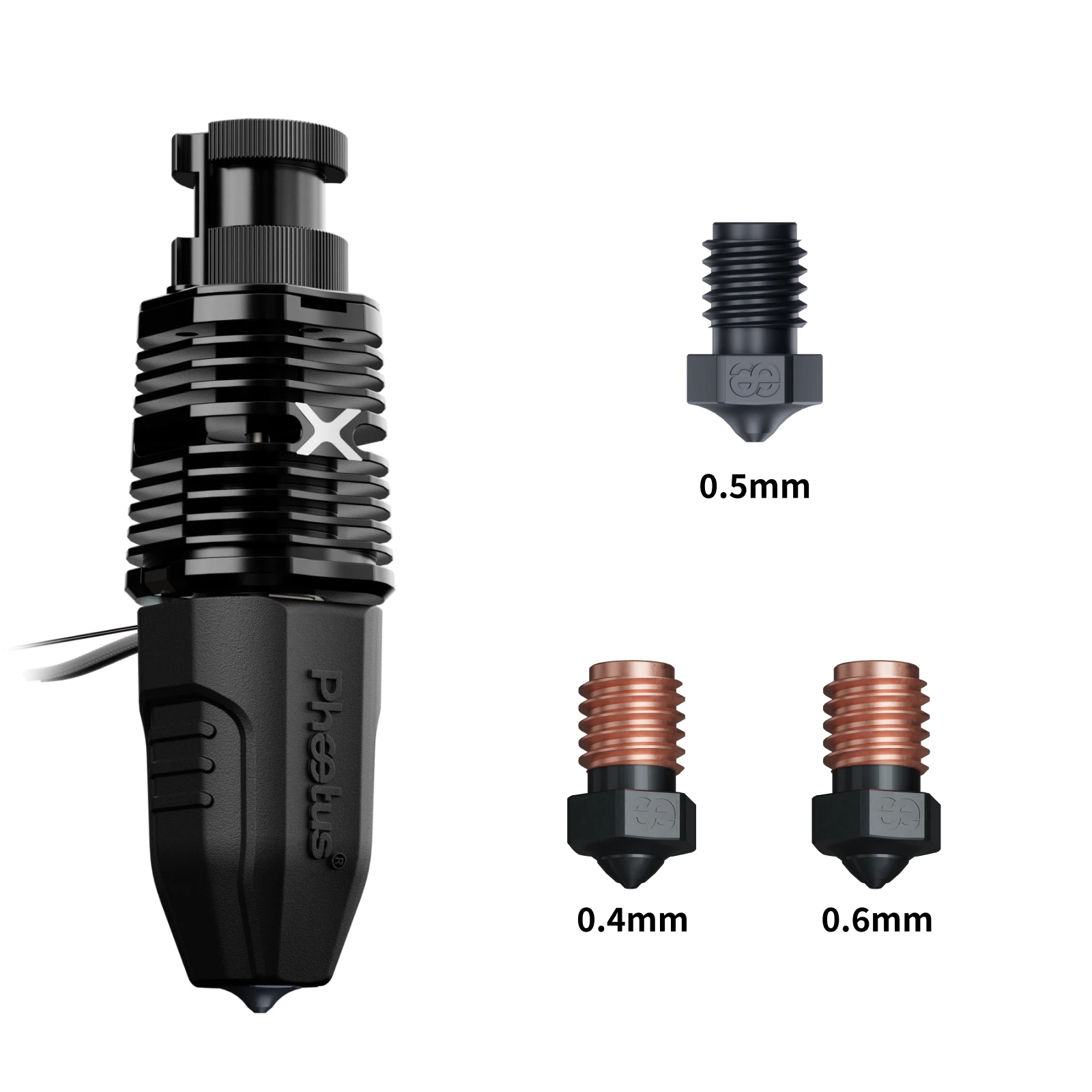 Phaetus Nieuwste Rapido X Hotend Hoge Snelheid Printen 1000mm/s+ Liber Module Swap V6 EndCoat Nozzle DIY Universele Montage 3D Printer