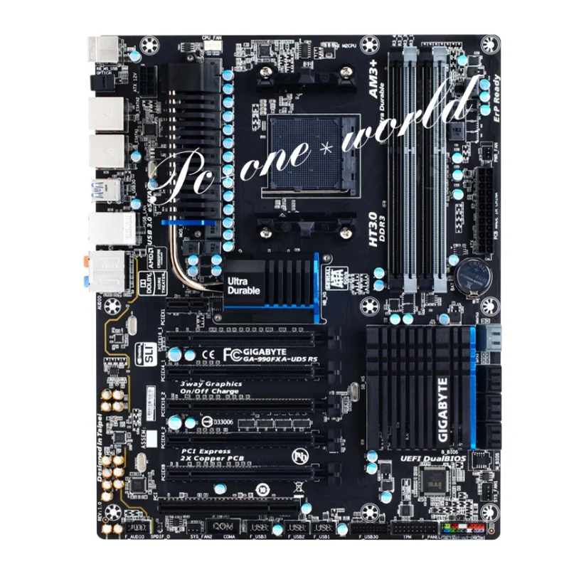 Para Gigabyte 990FXA-UD5-R5 placa base AMD 990FX Socket AM3 + DDR3 DIMM USB3.0 ATX
