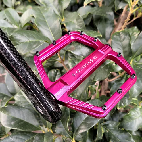 SHANMASHI-pedales de bicicleta de montaña, aleación de aluminio CNC, peso ligero, tacos para bicicleta de montaña, tratamiento de pulido de pedales, novedad de 2024