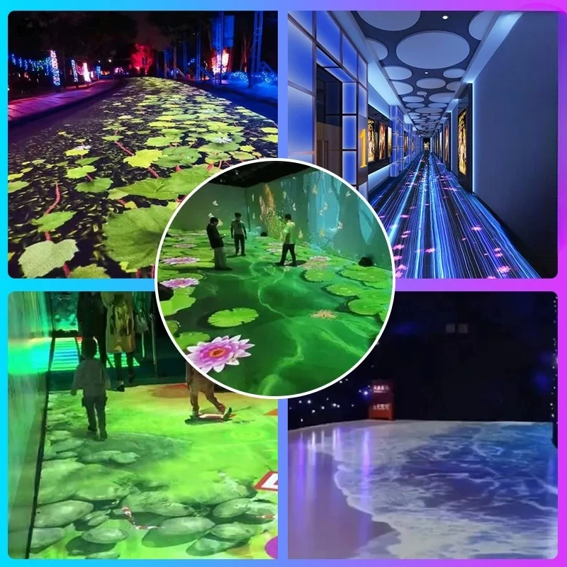 5D Naked Eye Immersive 3D Hologram Projection Wall Floor Ring Screen Indoor Outdoor Restaurant Bar KTV Equipment