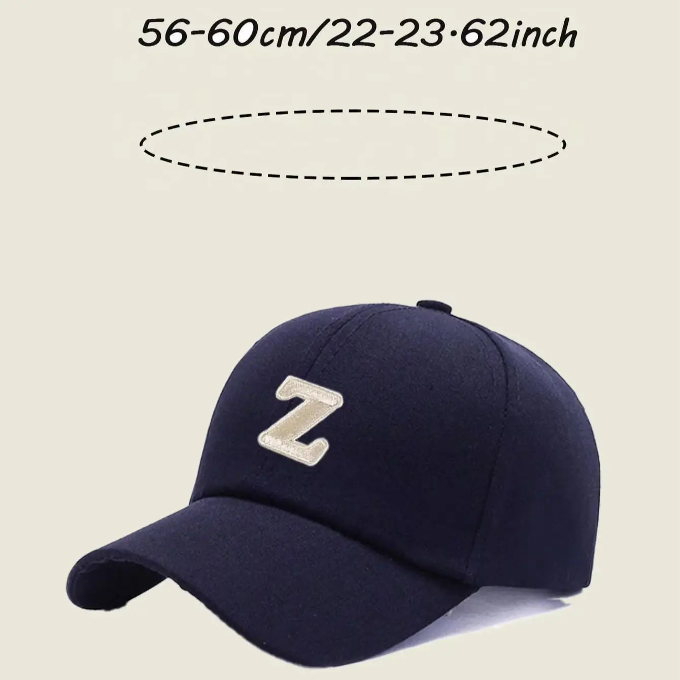1 PC Letter A-Z Women's Couple Woman's Stylish Baseball Cap New Design Casual Street Versatile Sun Protection Visor Hat