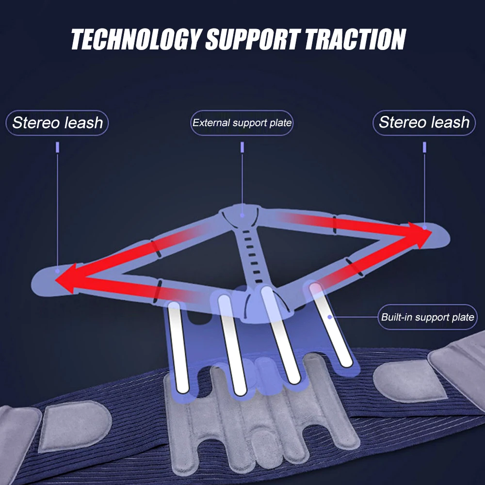 Suporte traseiro para homens e mulheres, cinto de apoio lombar para ciática, hérnia de disco escoliose, alívio da dor nas costas, alças ajustáveis