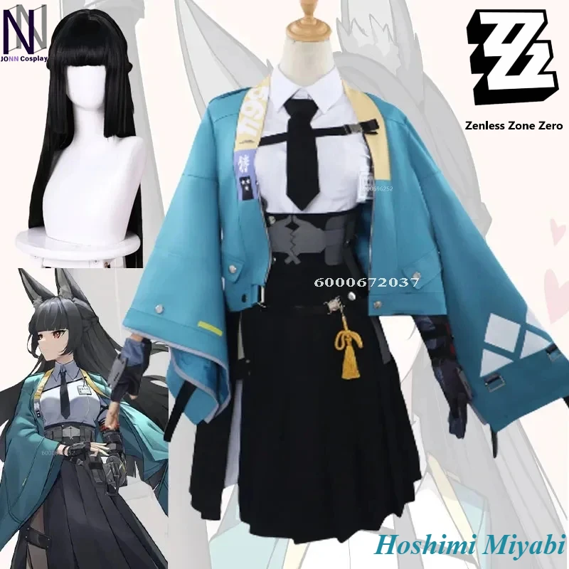 

Zenless Zone Zero Game Hoshimi Miyabi Cosplay Costume Anime Section 6 Wig Cute Uniform Skirt Kawaii Outfit Women Girls Role Play