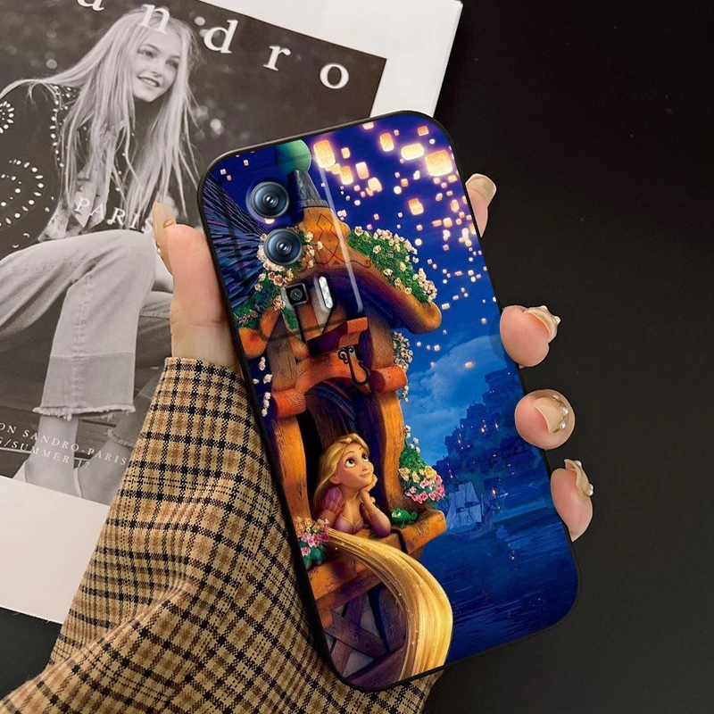 Rapunzel Tangled Disney For Xiaomi Redmi 9A 9C 9AT 10C 9 9T 10 12C 13C A3 12 K60 A1 K50 K40 5G Black Soft Phone Case