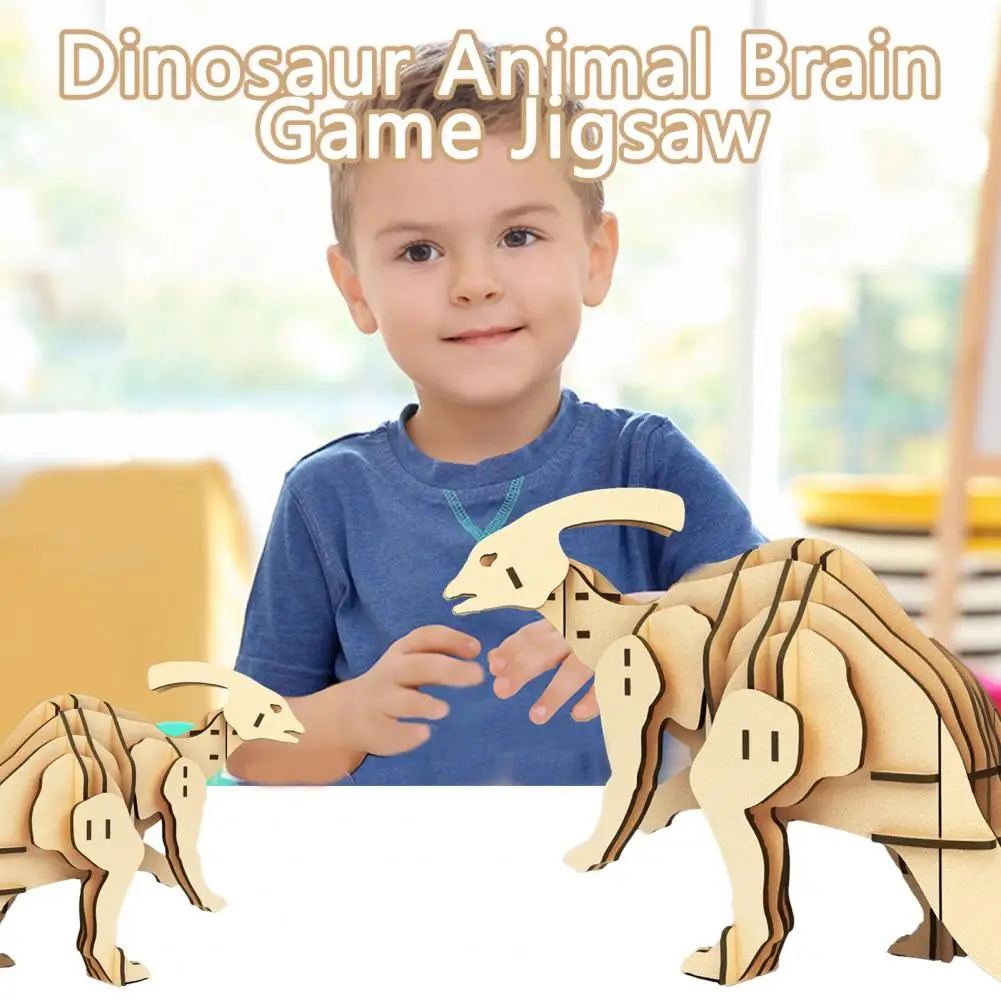 

1 Set Detailed Kids Toys Intellectual Development Puzzle Toys Three-dimensional Dinosaur Animal Preschool Toys Jigsaw Decor