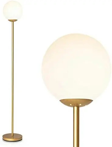 

3-Globe Floor Lamp, Modern Freestanding Lamp w/Foot Switch & 3 E26 Bulb Bases, Sturdy Steel Pole, Tall Standing Light for Li Led