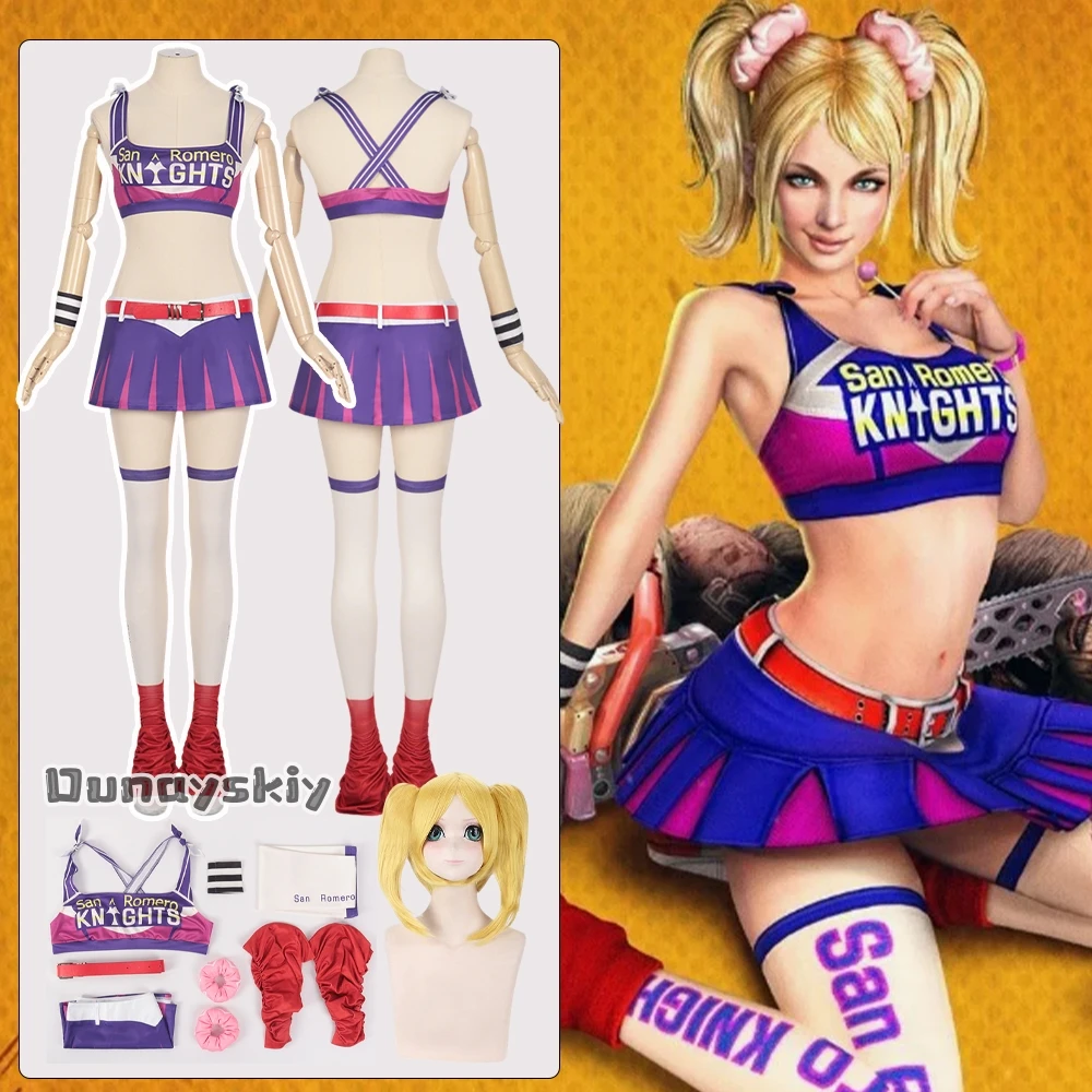 Леденец бензопила Джульетта Старлинг косплей костюм платье черлидинга юбка наряды для женщин девочек Хэллоуин карнавальный костюм для вечеринки Леденец бензопила Джульетта Старлинг косплей костюм платье черлидинга юбка наряды для женщин девочек Хэллоуин карнавальный костюм для вечеринки