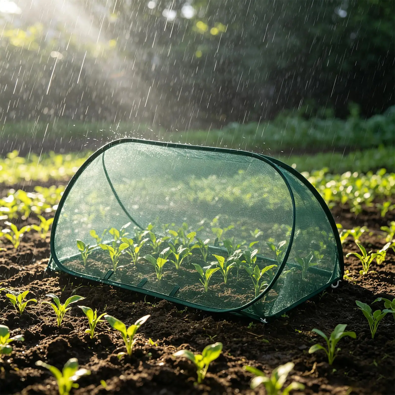 Outdoor Plant Covers Garden Mesh Plant Protector Washable Pop-Up Netting For Indoor Greenhouse Yard Porch Landscape Raised Bed