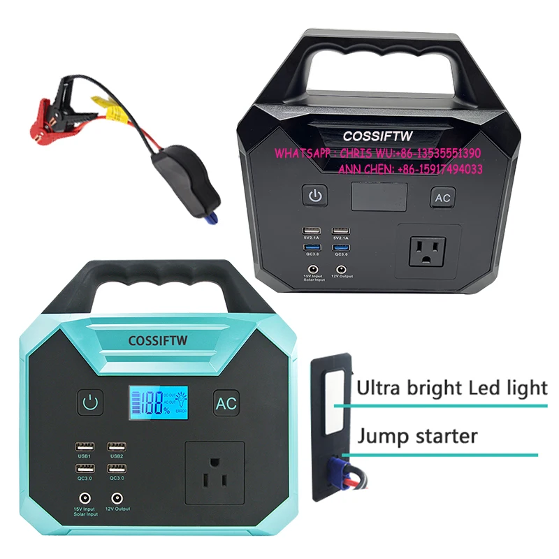 Car jump starte Lithium Battery Volt Solar Rechargeable Energy Powered Charger With Digital LED Light Portable Power Stationp