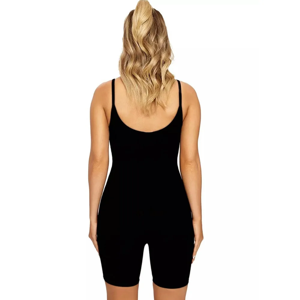 Women'S Tight Fit High Waist Sportswear, Sexy Jumpsuit, Straps, Monochromatic, Spring, Summer Fashion, New Tre